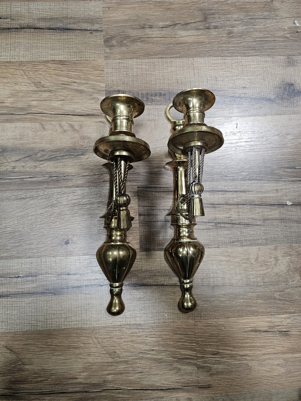 Brass Fireplace Andirons / Decorative Brass Andirons - Gold Tone